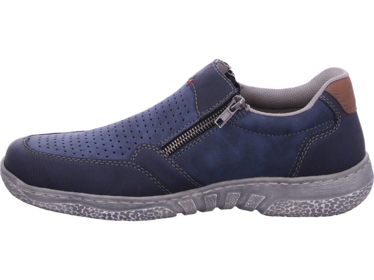 RIEKER Komfort Slipper blau