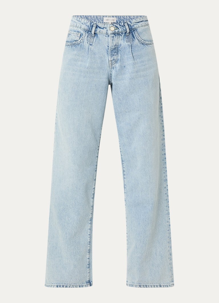Jeans Jean Fabienne Chapot a vita media, gamba larga, lavaggio chiaro