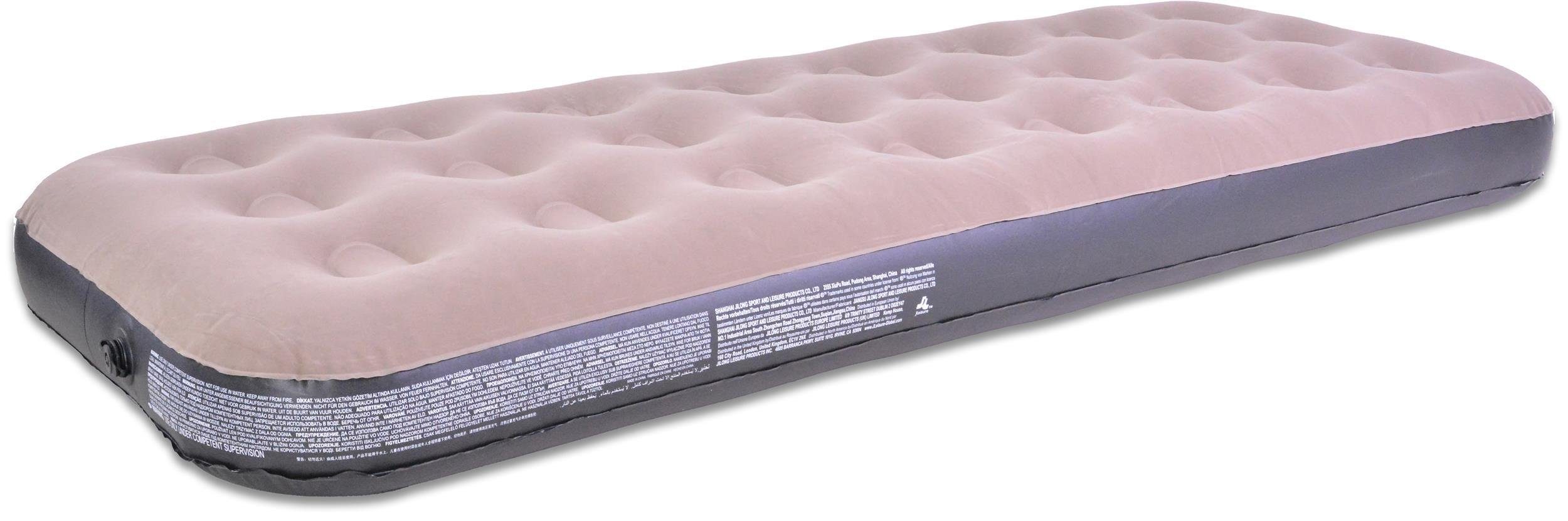 Avenli Luftbett Campingbett grau 191x73x22 cm, (Luftmatratze für 1 Person), Gästebett mit beflockter Oberfläche