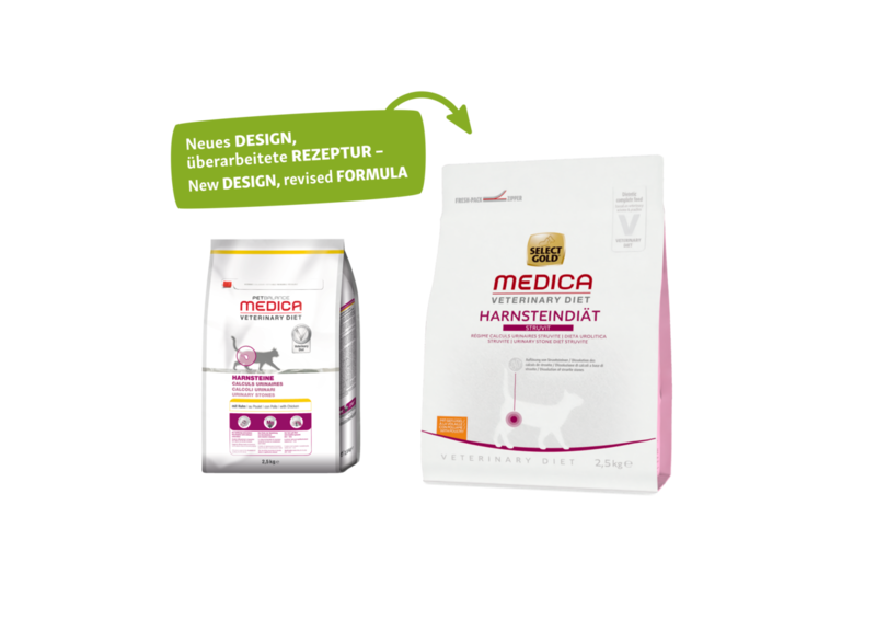 SELECT GOLD Trockenfutter SELECT GOLD Medica Harnsteindiät Huhn 2,5 kg