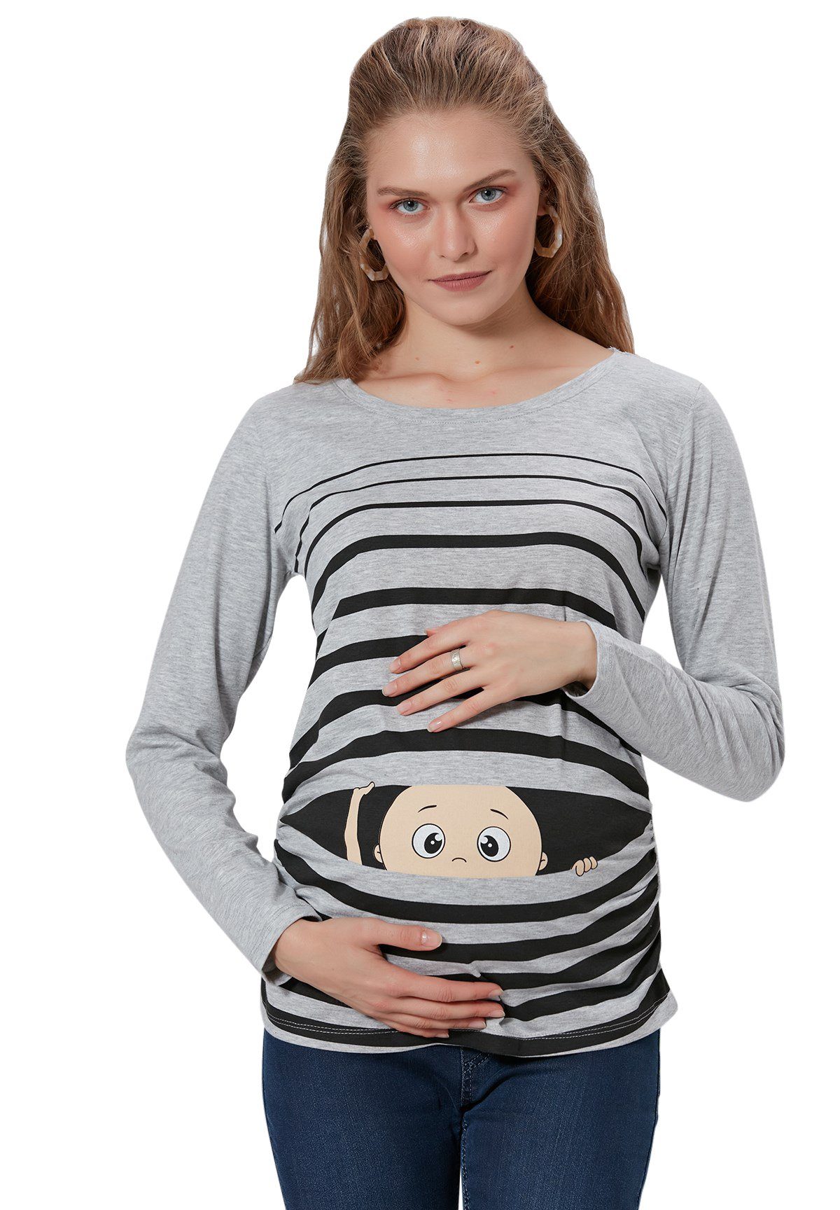 M.M.C. Umstandsshirt Guck Guck mit Motiv