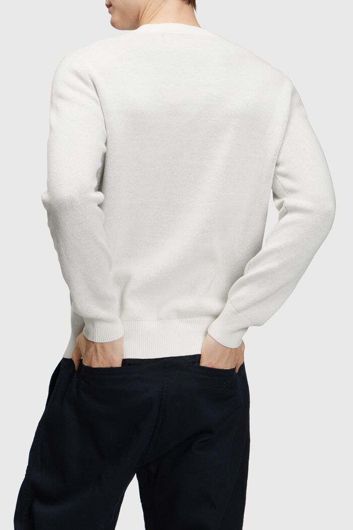Rundhals-Pullover mit Kaschmir