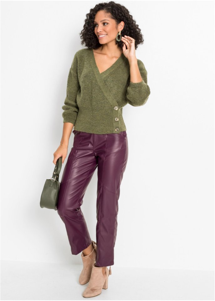 Oversized-Pullover in Wickeloptik