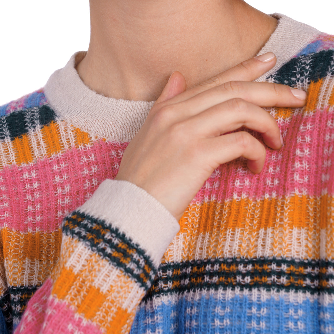 Damen Strickpullover mit buntem Muster