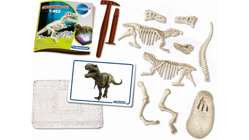 Clementoni - Galileo - Ausgrabungs-Set - T-Rex fluoreszierend