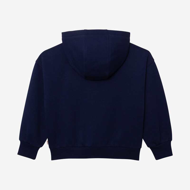 Sweat fille logo brodé bleu en coton recyclé Catimini