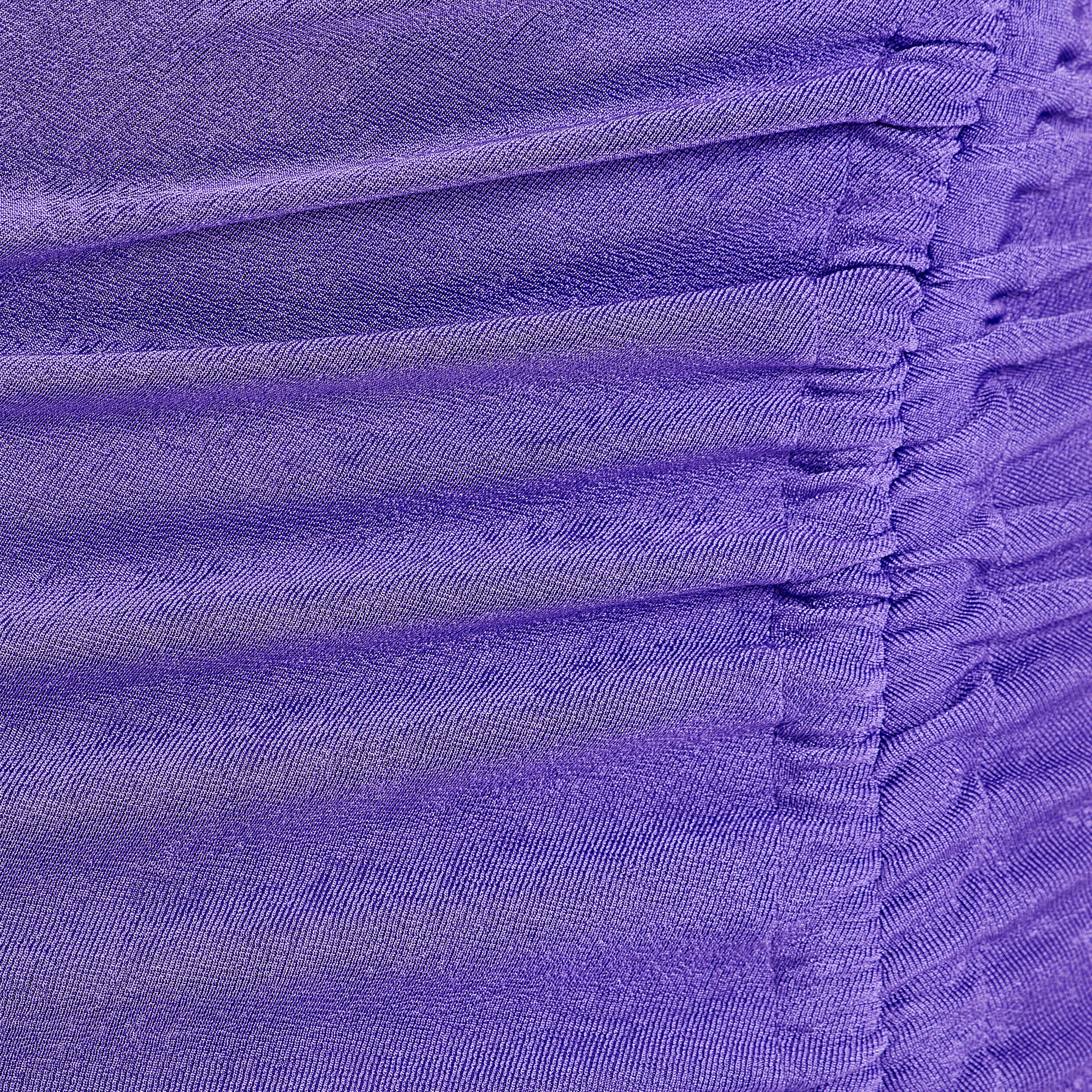 Robe longue ajustée satin violet foncé femme | Cache Cache