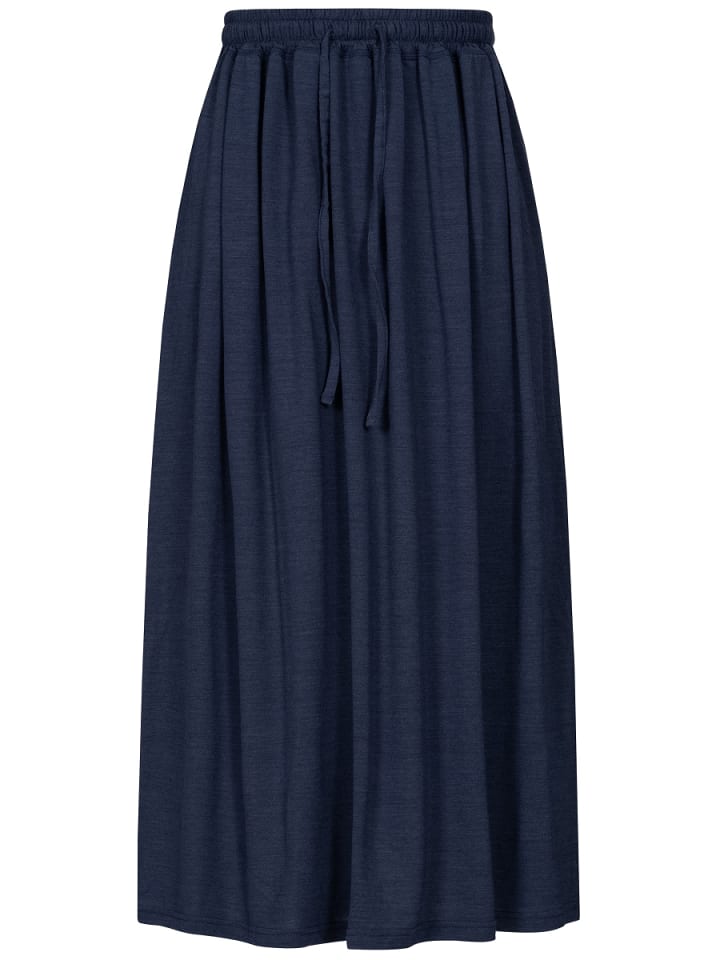 super.natural Merino Rock W LONG SKIRT in dunkelblau günstig kaufen XS