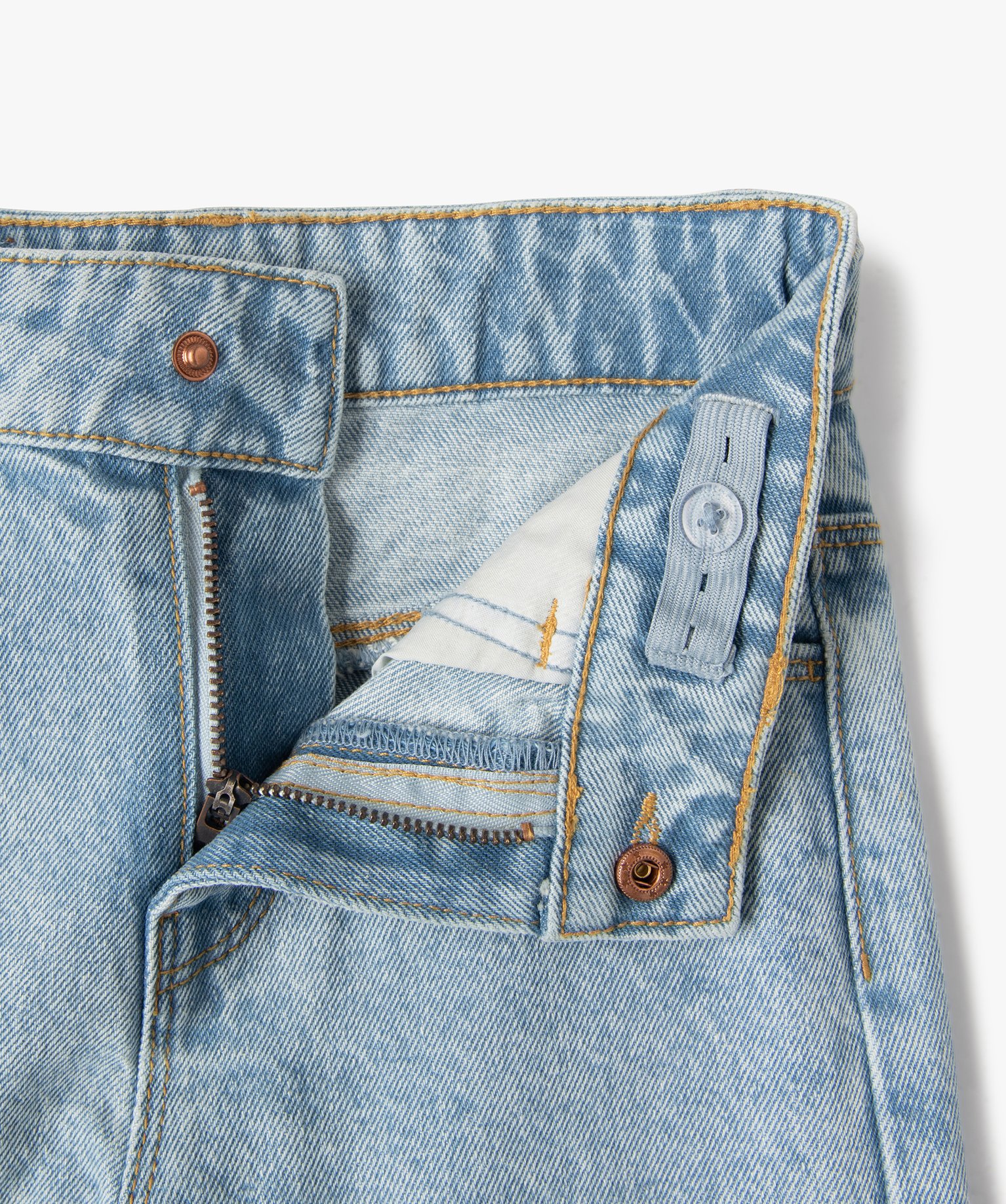 Jean fille coupe large bleach | GEMO