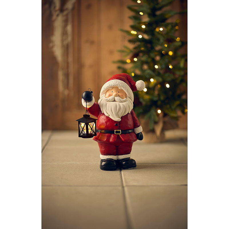 Home Nisse 40 cm m/telyslykt fiberglass