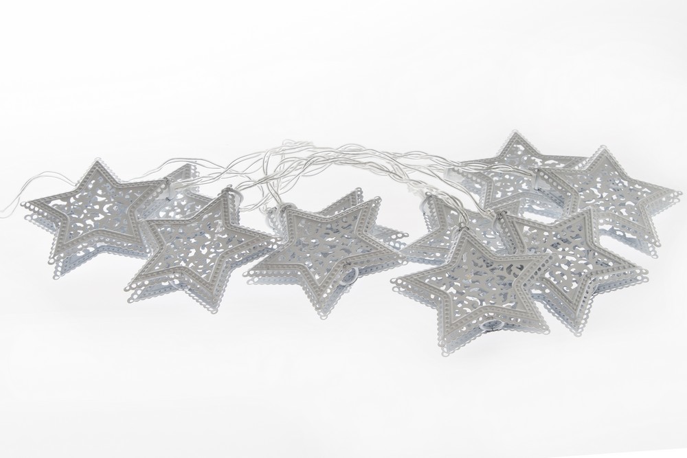 MyFlair My Flair LED Lichterkette Stern, 200 cm, weiß