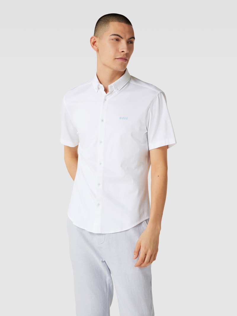Freizeithemd mit Button-Down-Kragen Modell 'BIADIA' in weiß