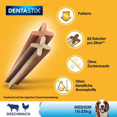 Zahnpflege Snack: Pedigree Dentastix für mittelgroße Hunde (10-25 kg)