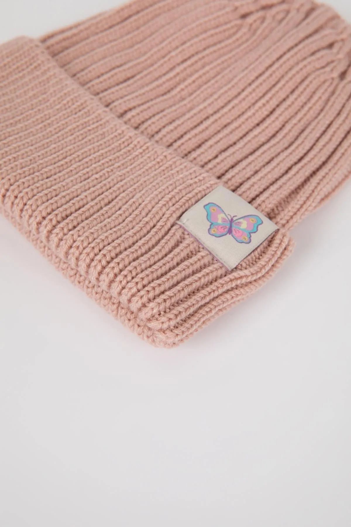 DeFacto  Gestrickte Baskenmütze mit gewebtem Etikett für Babys