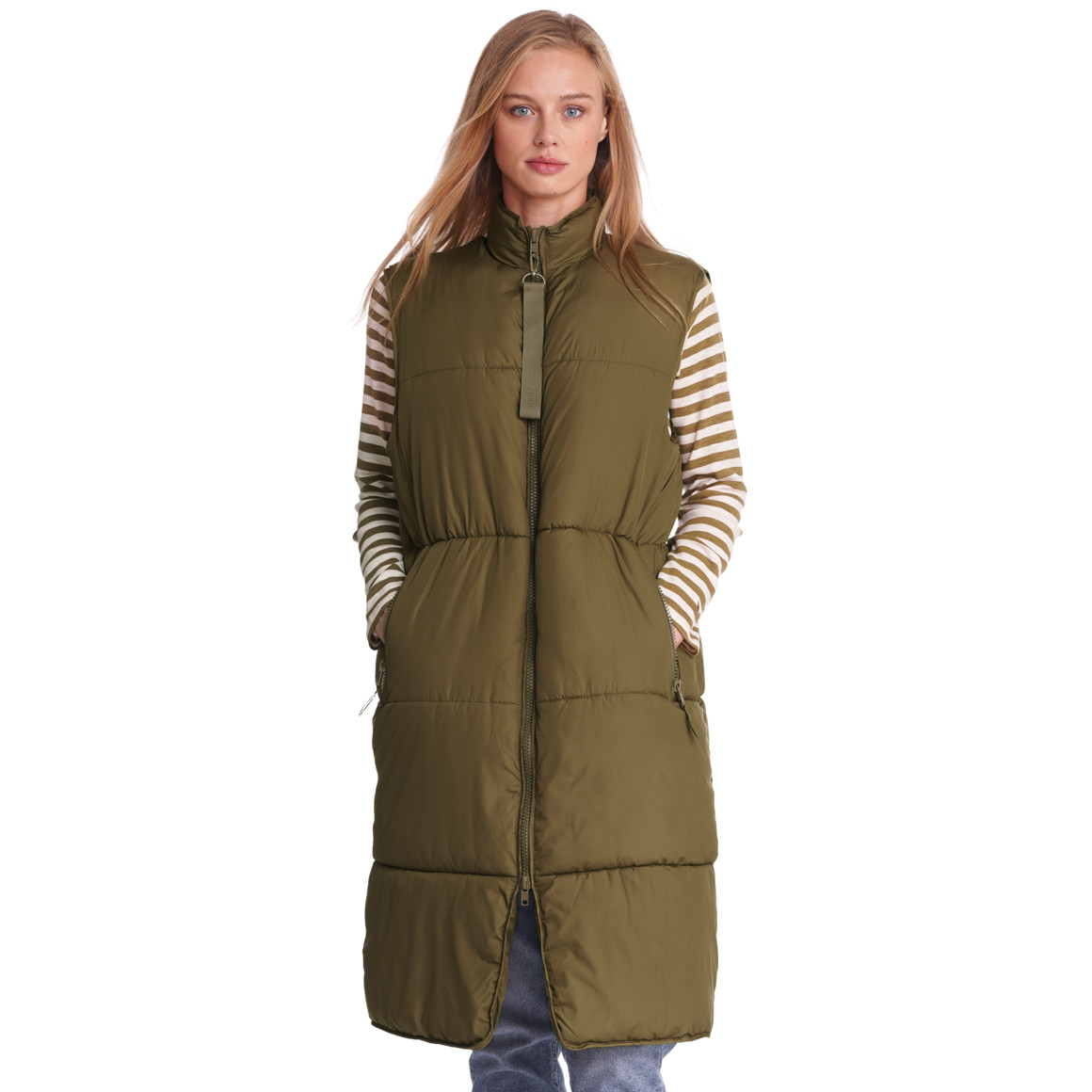 Damen Steppweste im Long-Style