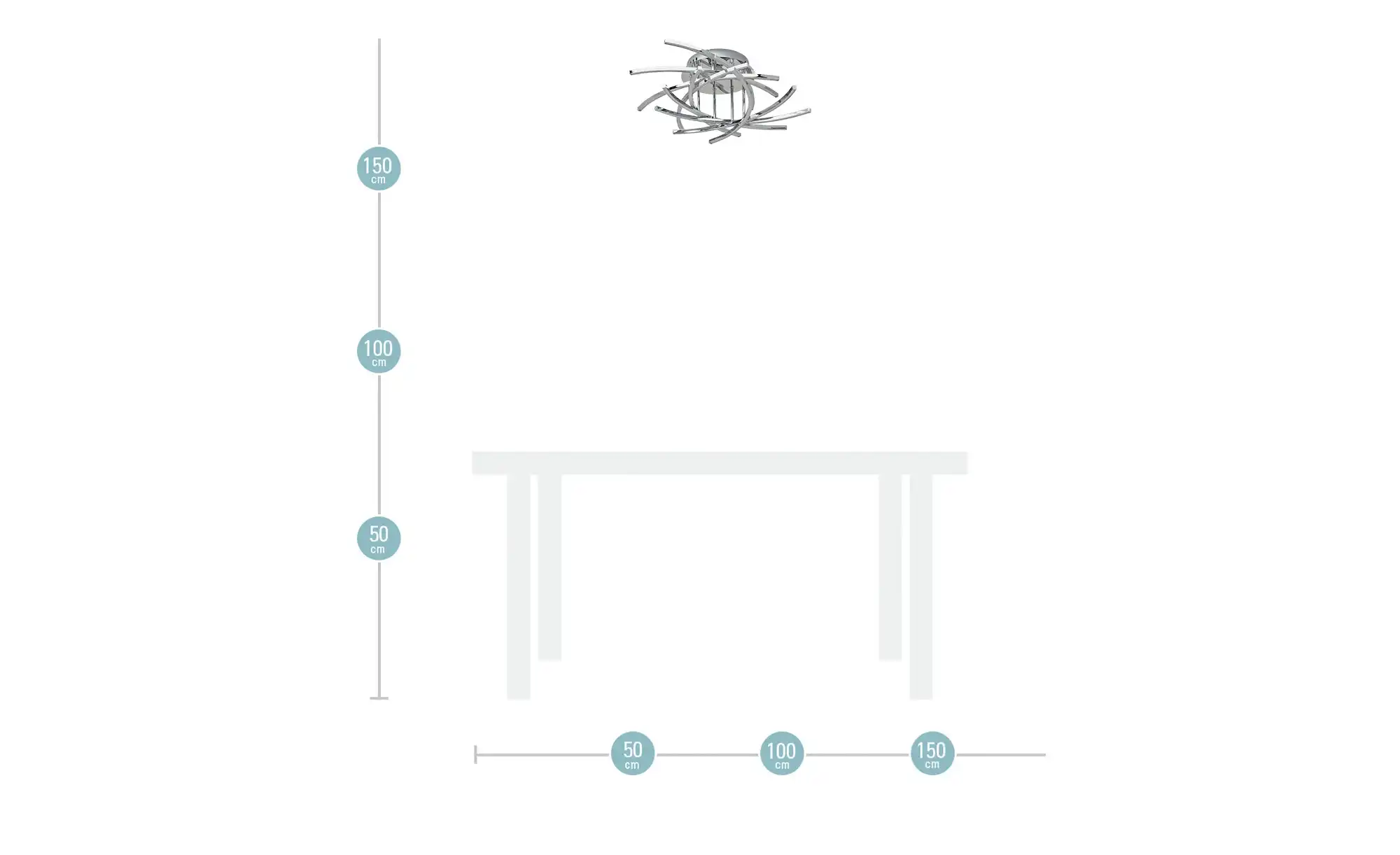 Meisterleuchten LED-Deckenleuchte, chorm