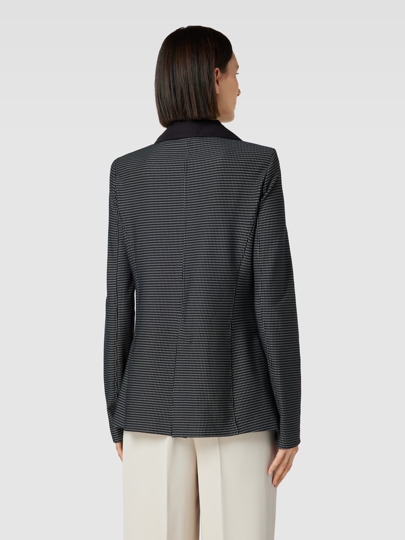 Blazer mit Allover-Muster in schwarz
