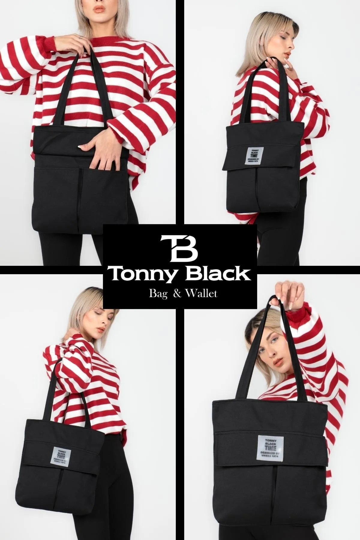 Tonny Black  Umhängetasche - Schwarz - Unifarben