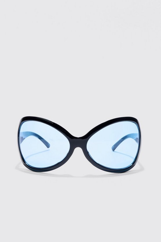 Sonnenbrille mit extremen Schild-Gläsern