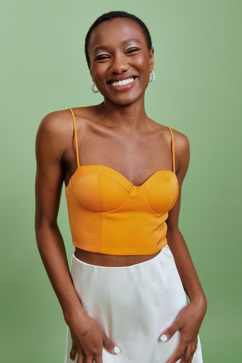 Satin bustier top