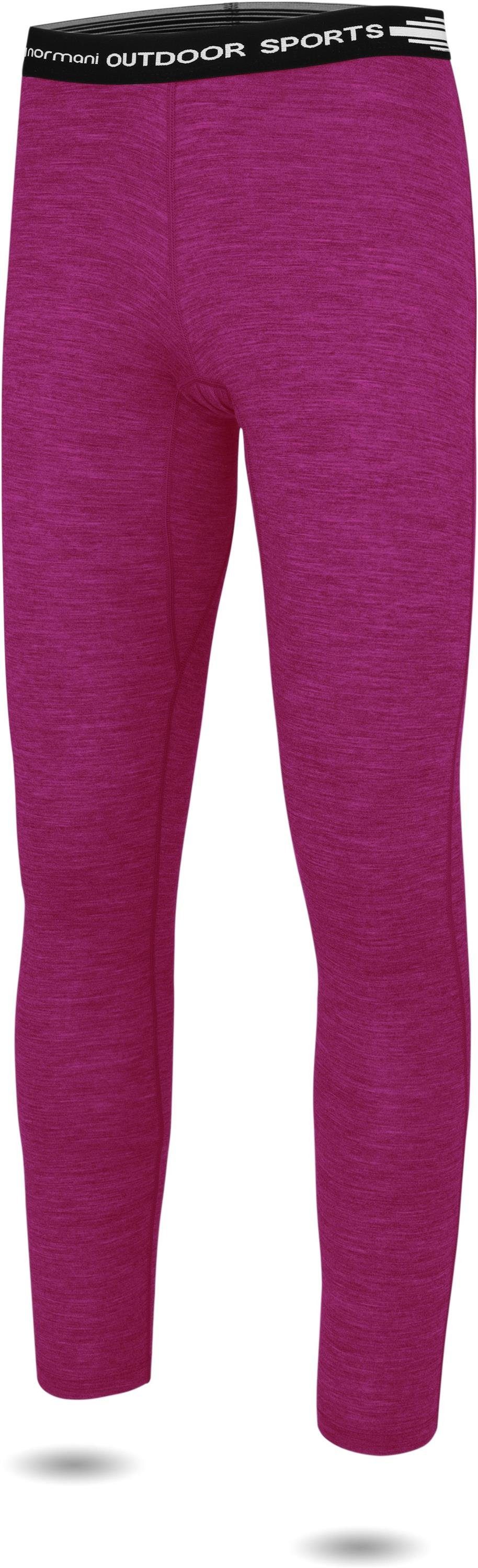 normani Thermounterhose Kinder Merino Unterhose Mackay Skihose Thermounterhose Funktionshose aus 100% Bio-Merinowolle für Junge und Mädchen