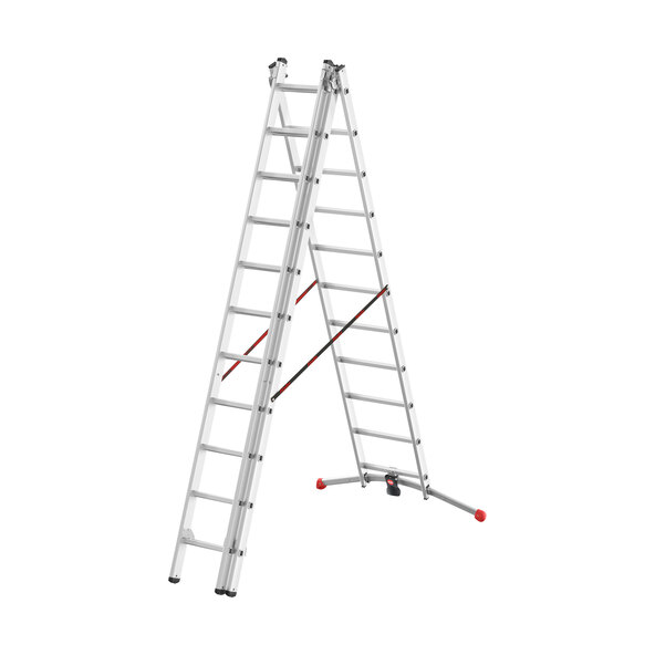 Aluminium Kombileiter mit LOT-System, 3 x 11 Sprossen