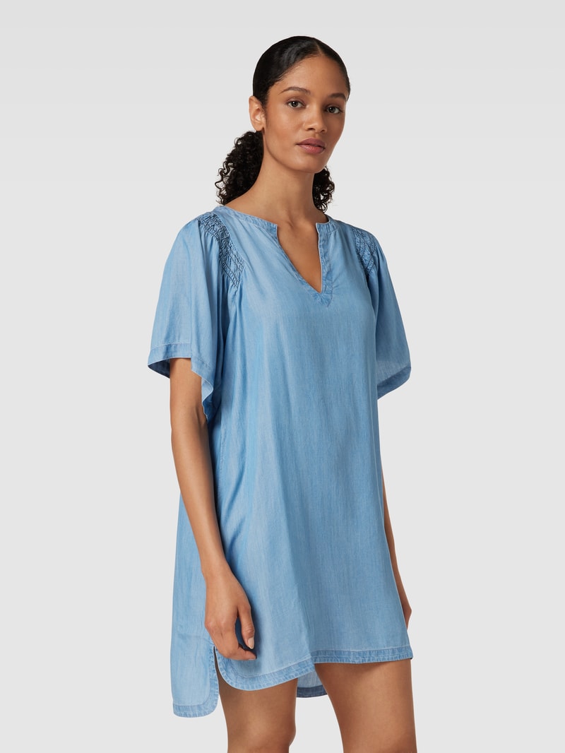 Tunikakleid aus Lyocell im Denim-Look in rauchblau