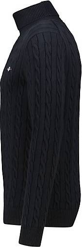 GANT Herren Rollkragenpullover COTTON CABLE TURTLE NECK