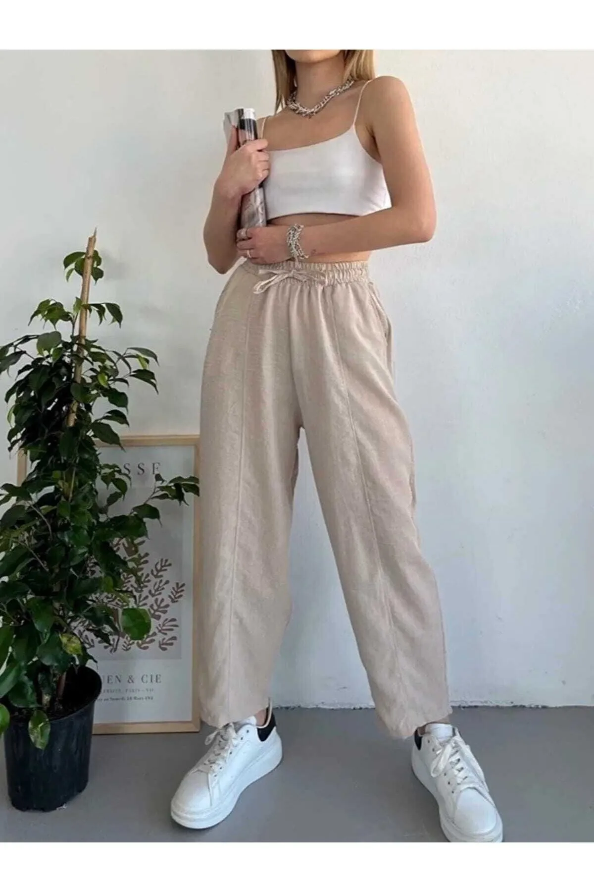 Chiklet  Hose - Beige - Relaxed