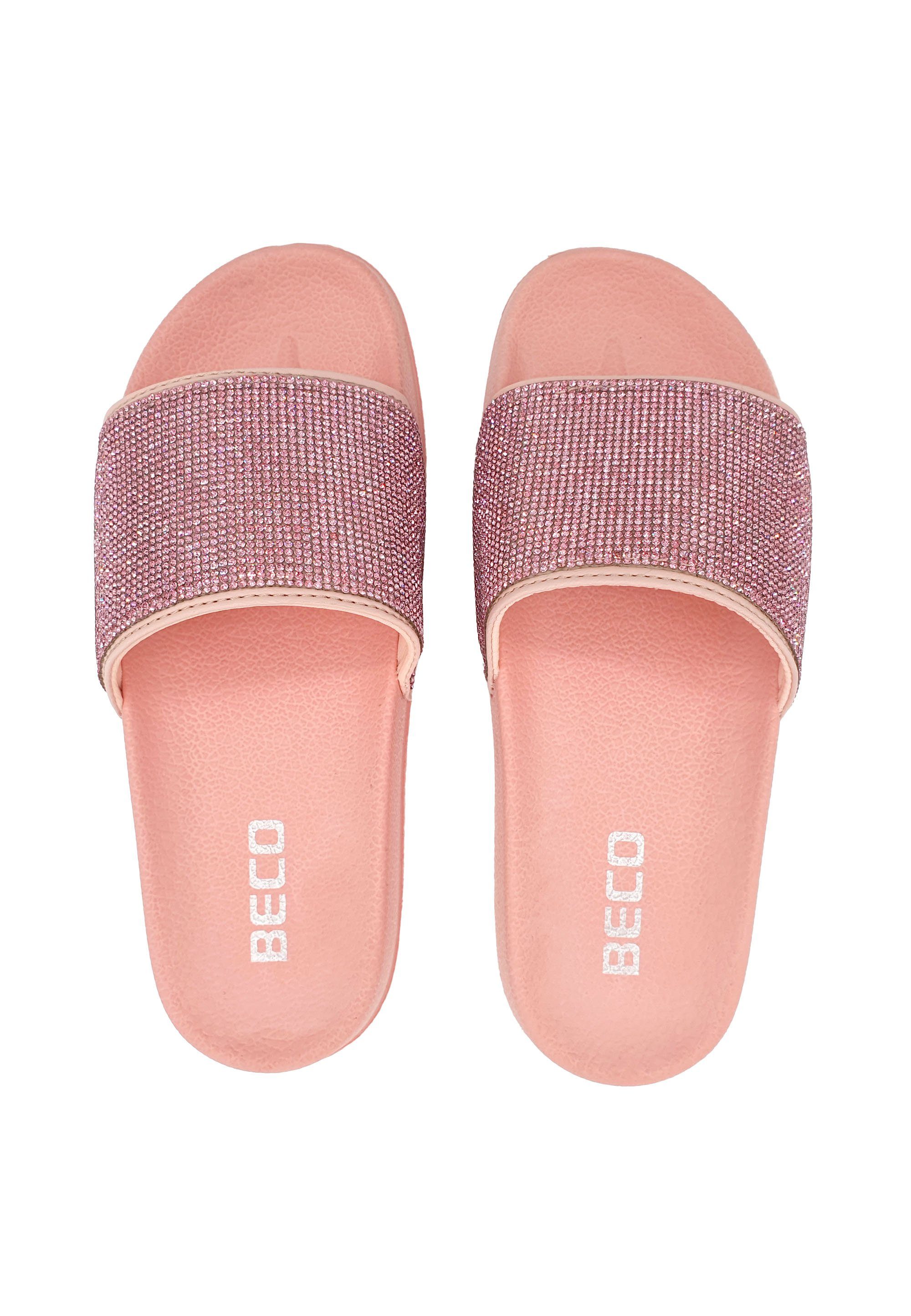 Beco Beermann LADY STRASS Badeschuh mit strassbesetzter Bandage