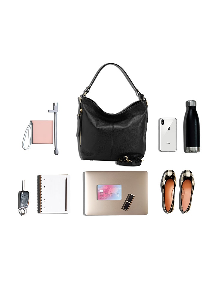 Lucca Baldi Leder-Schultertasche 
