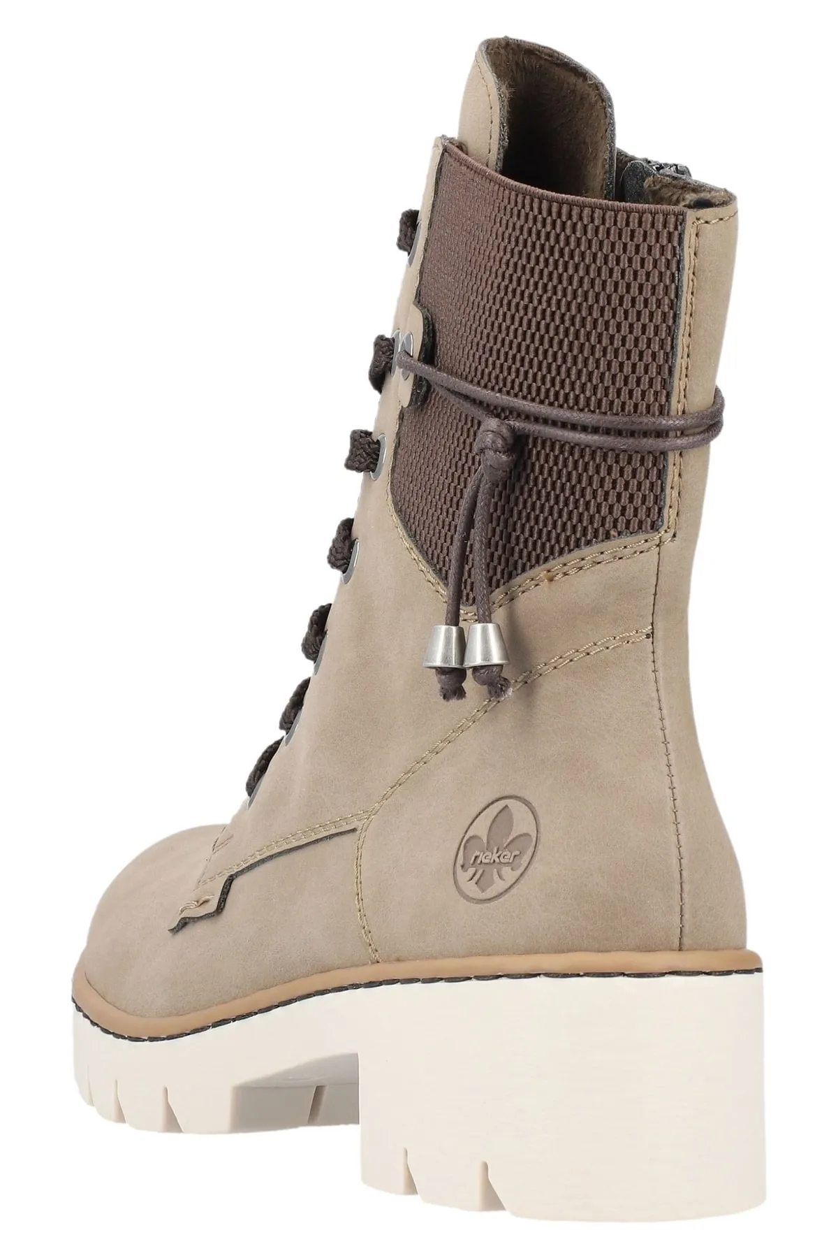 Rieker  Stiefelette - Beige - Blockabsatz