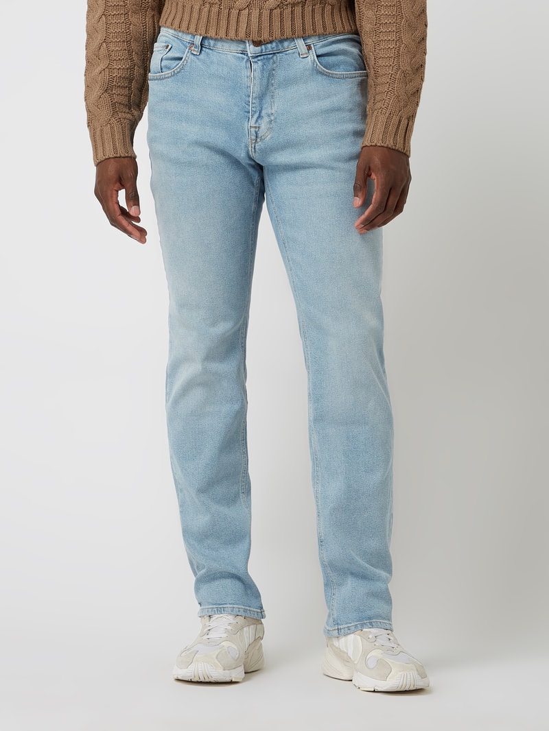 Straight Fit Jeans mit Stretch-Anteil in hellblau