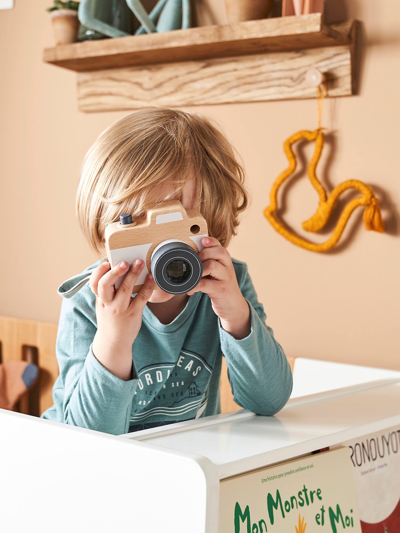 Appareil photo en bois FSC® blanc