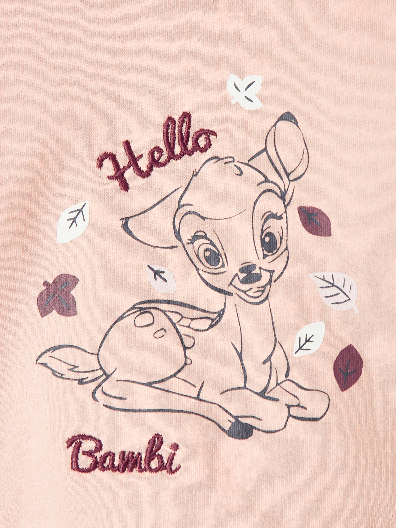 Ensemble fille 2 pièces DS® Bambi rose clair uni avec decor