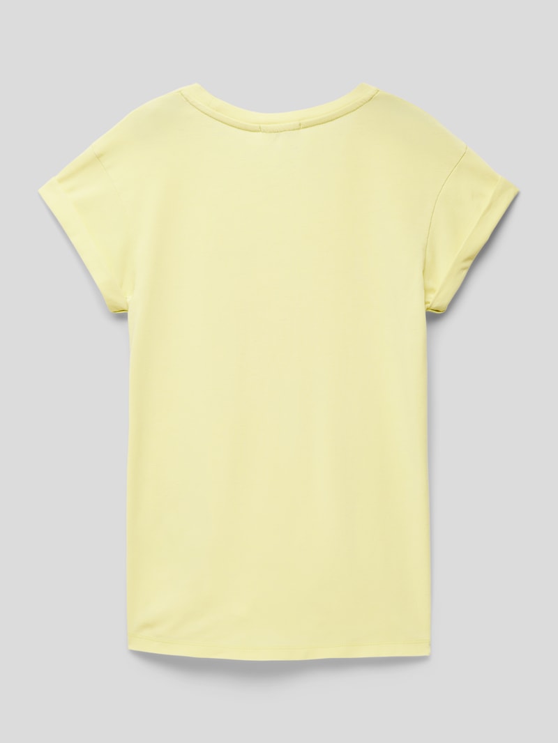T-Shirt mit Motiv-Print in hellgelb