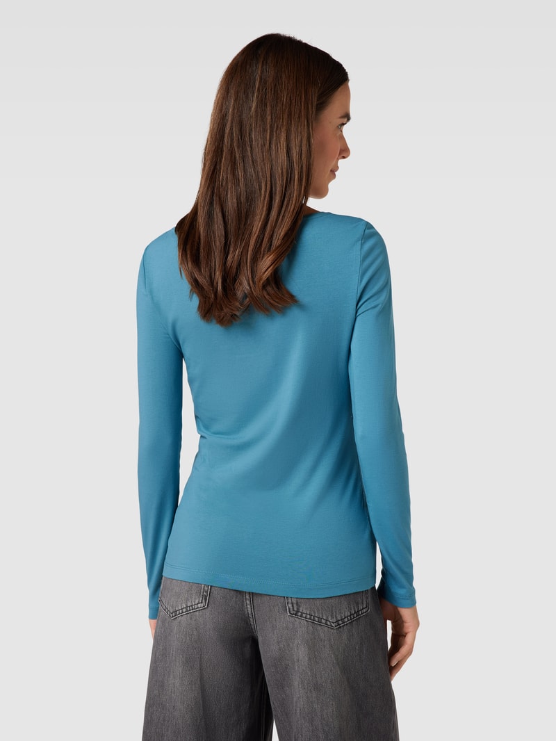 Longsleeve mit U-Boot-Ausschnitt in rauchblau