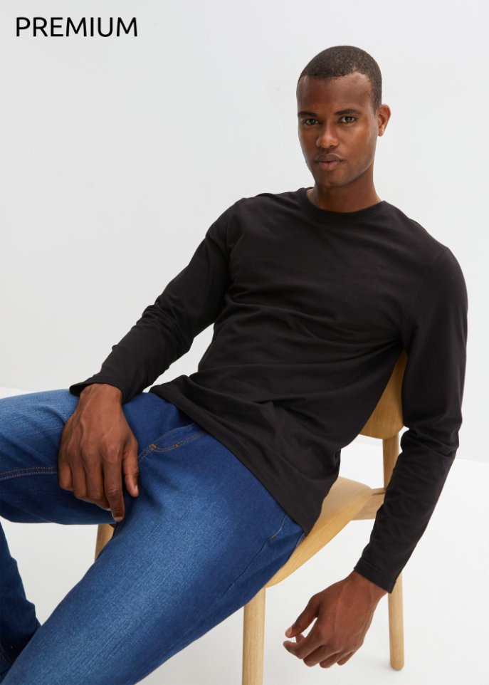 Essential Seamless-Langarmshirt aus Bio-Baumwolle