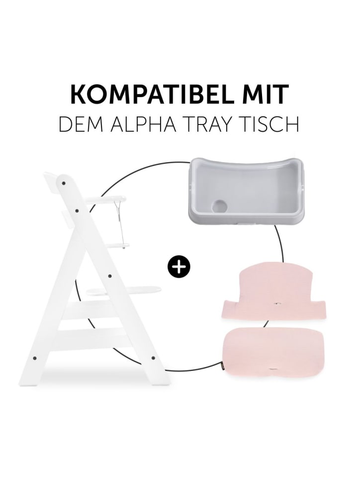 Hauck Sitzkissen / Hochstuhlauflage für Alpha Hochstuhl - in rosa günstig kaufen onesize