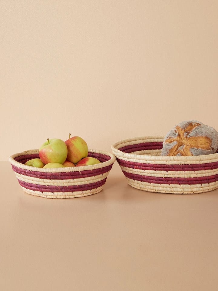 Rice 2er-Set: Körbe in Beige/ Lila - (H)9,5 x Ø 30 cm günstig kaufen onesize