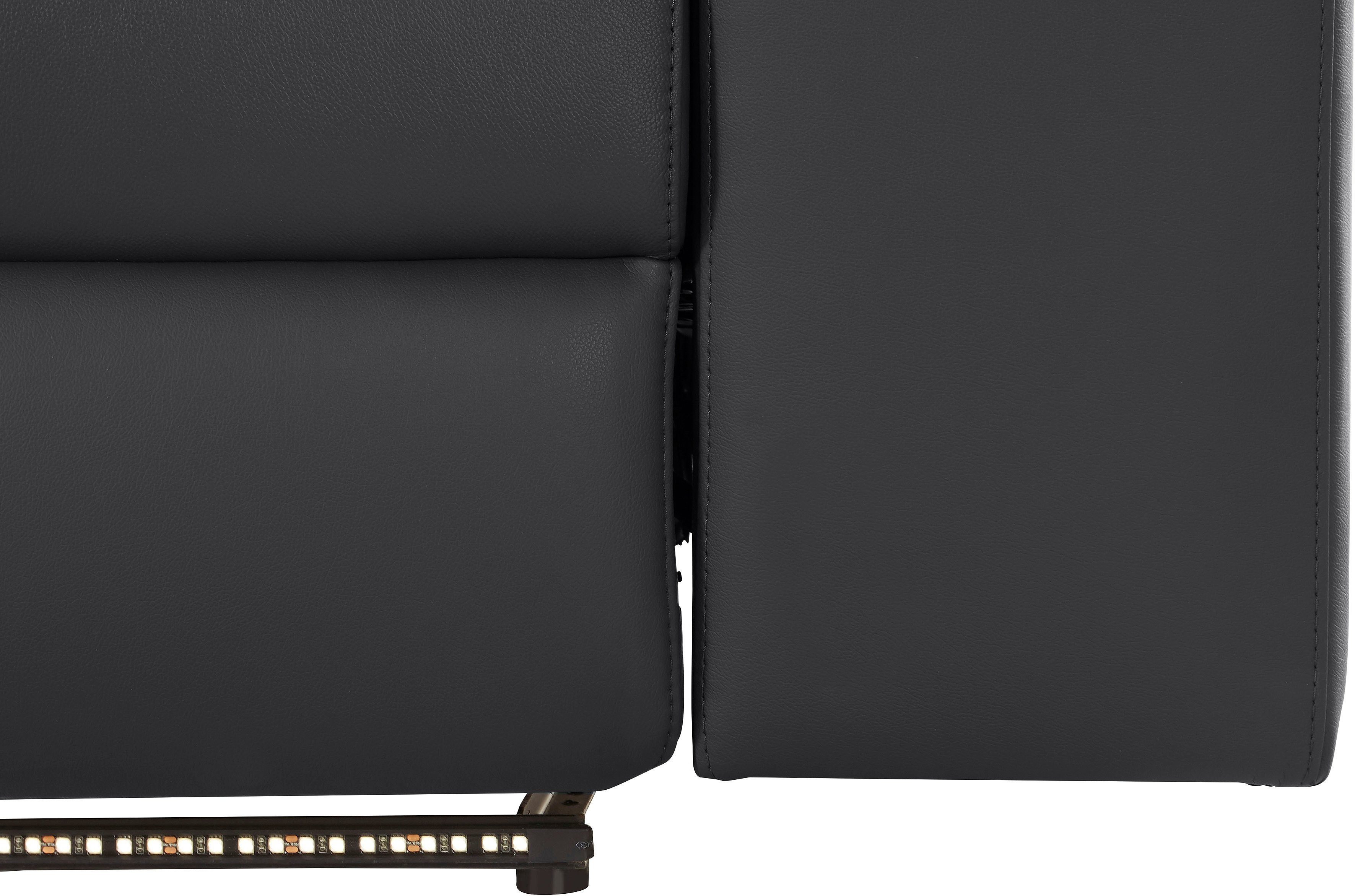 Places of Style Ecksofa Kilado, mit Relaxfunktion, verstellbarer Armlehne, Kopfteilverstellung