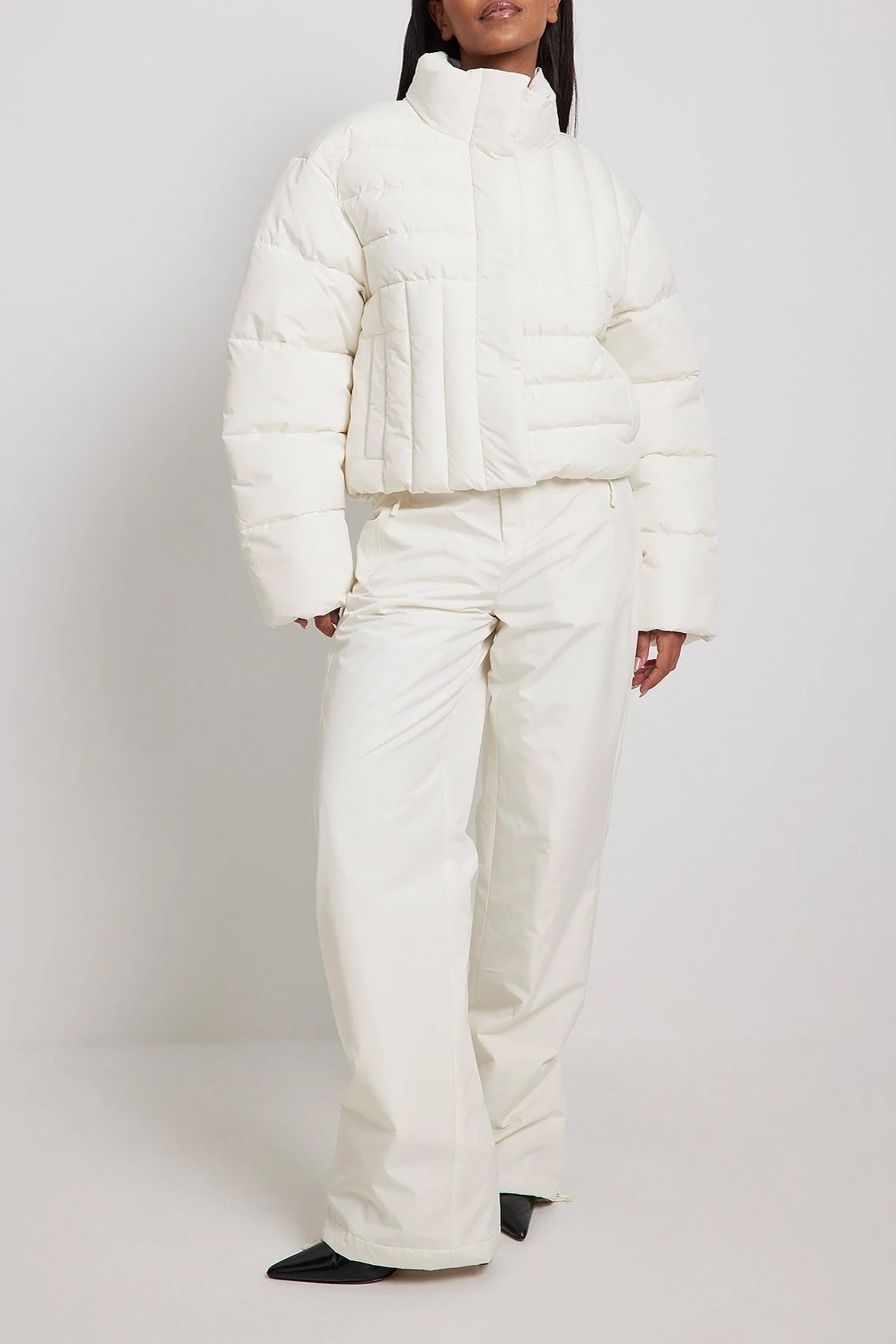 Wattierte Jacke mit Steppdetails