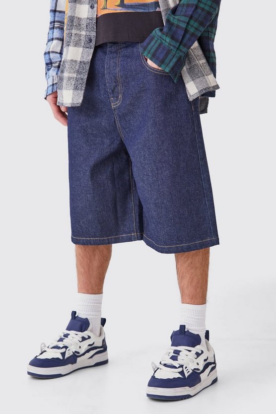 Denim Jorts in Indigo-Waschung