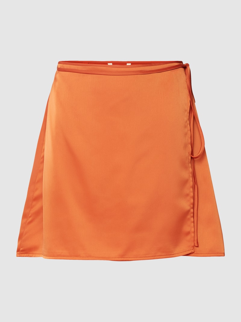 Minirock mit Schnürung in dunkel orange