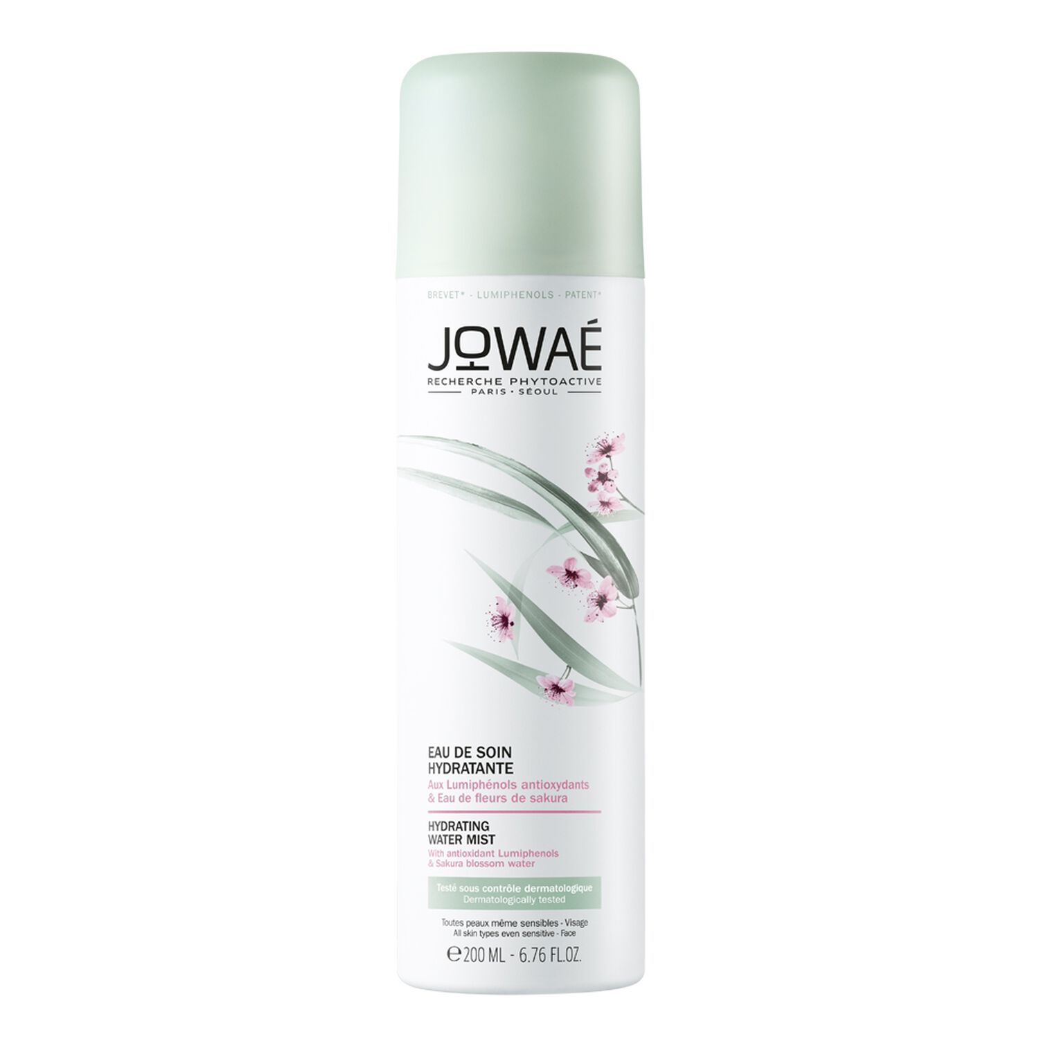 jowaé Eau de Soin Hydratante Lumiphénols Antioxydants & Eau de Fleurs de Sakura 200 ml