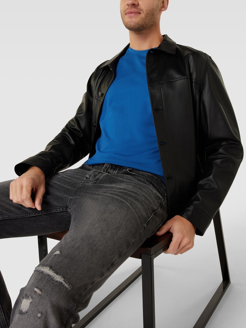 T-Shirt mit Rundhalsausschnitt in royalblau