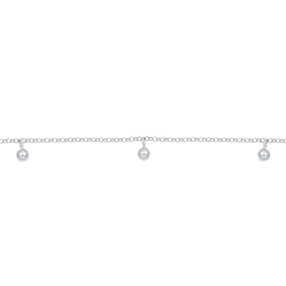 Elli Elli Collier Pendentif choker ball pour dames en 925/1000 argent  massif collier