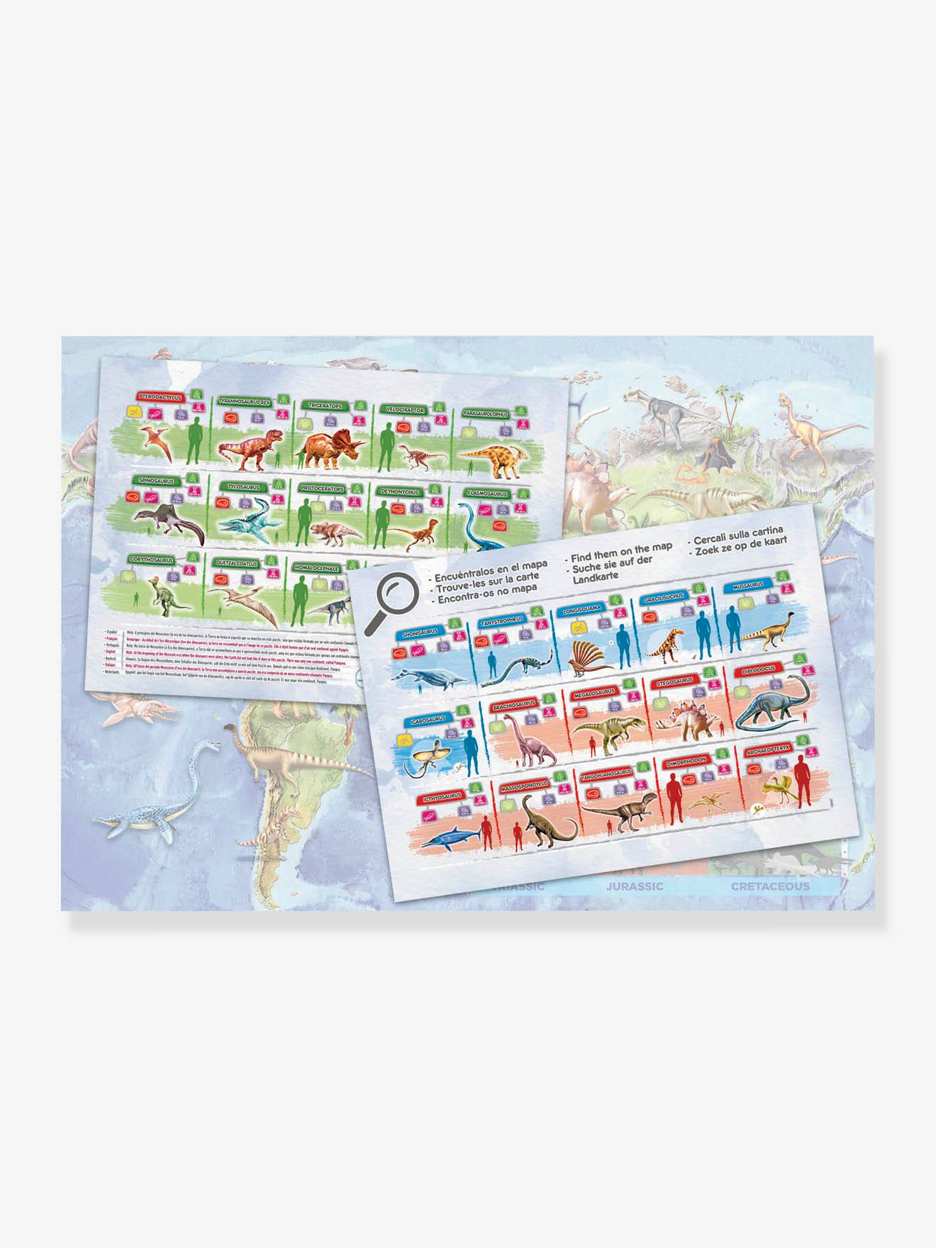 Educa Kinder Puzzle DINOSAURIER-WELTKARTE EDUCA, 150 Teile - blau