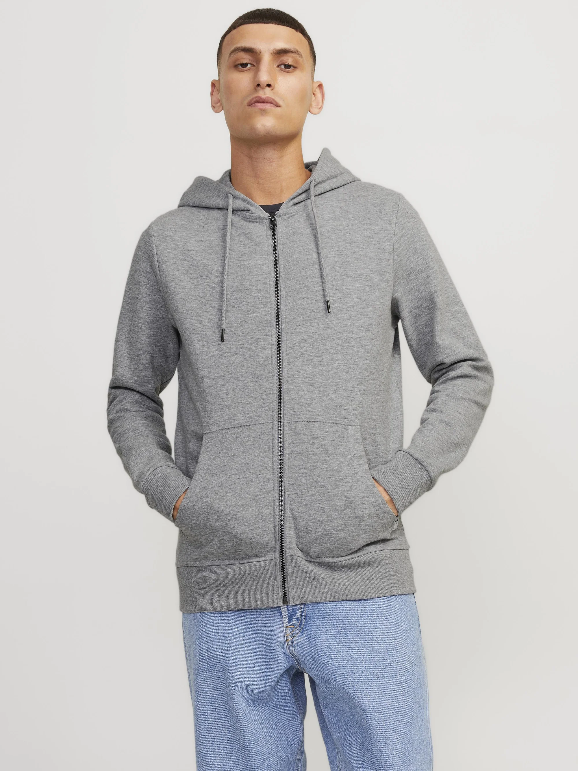 Jack & Jones JJEBASIC HOOD - Sudadera con cremallera