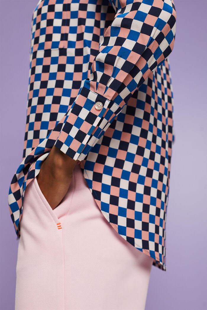 Bedruckte Seidenbluse